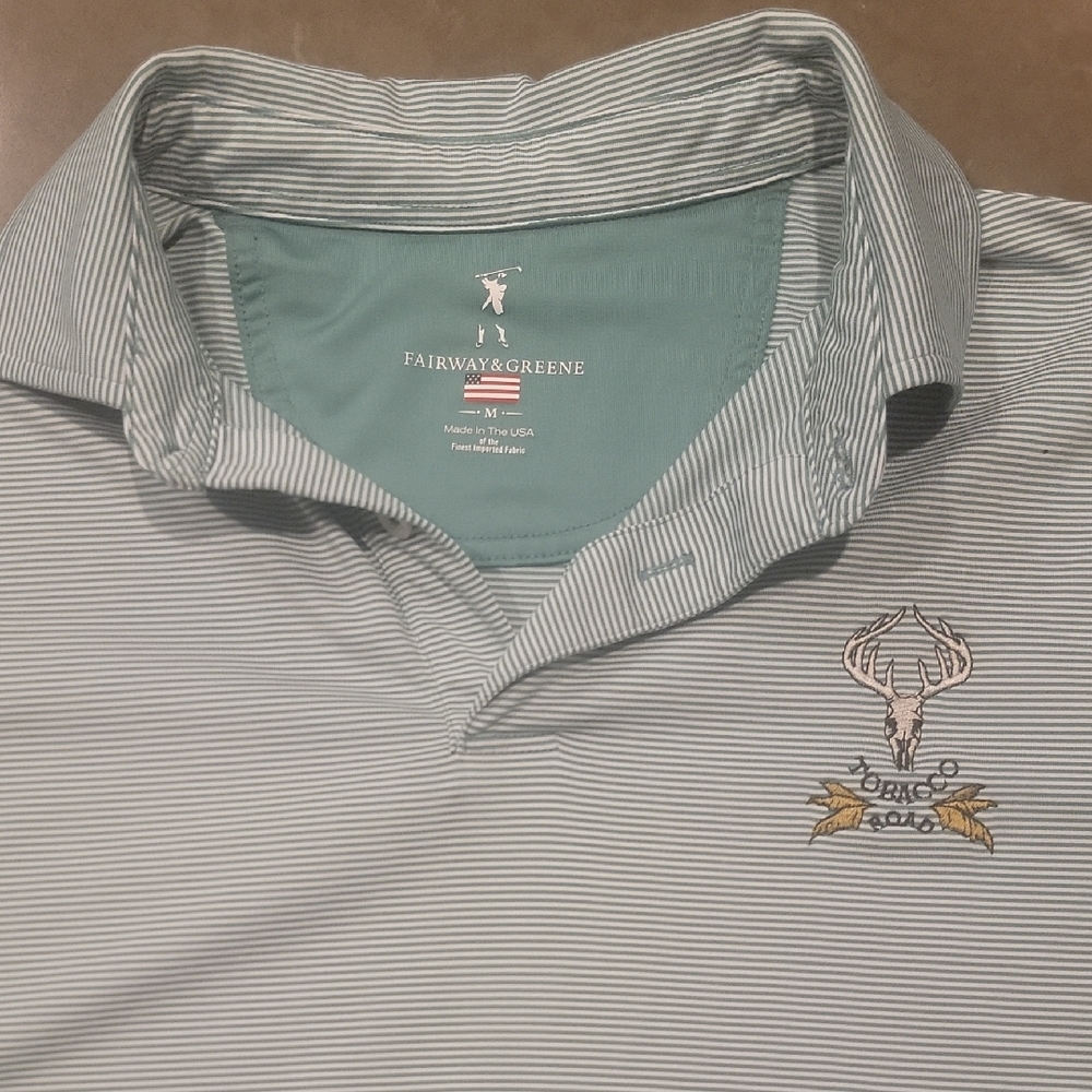 Fairway & Greene Tobacc Road Green Polo Shirt Lightweight Casual Wear